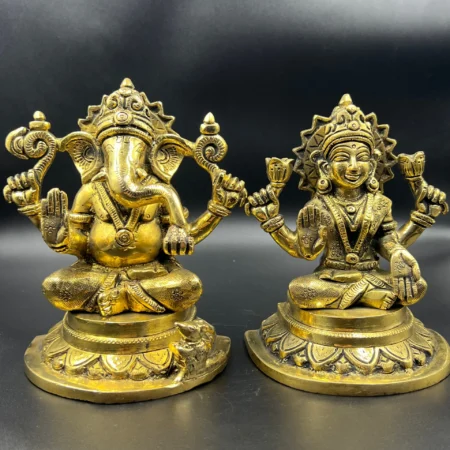 Ganesh ji & Laxmi ji (Ashtadhatu/Brass)